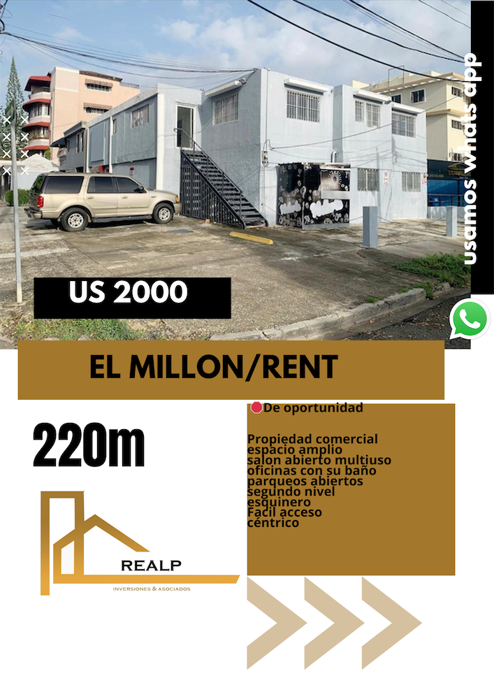 oficinas y locales comerciales - Local comercial en el millon  0