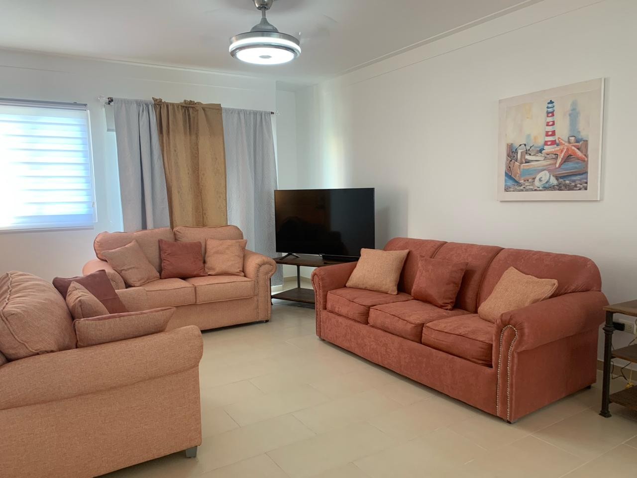 apartamentos -  Apartamento en Juan Dolio, de 2 hab, amueblado, 3