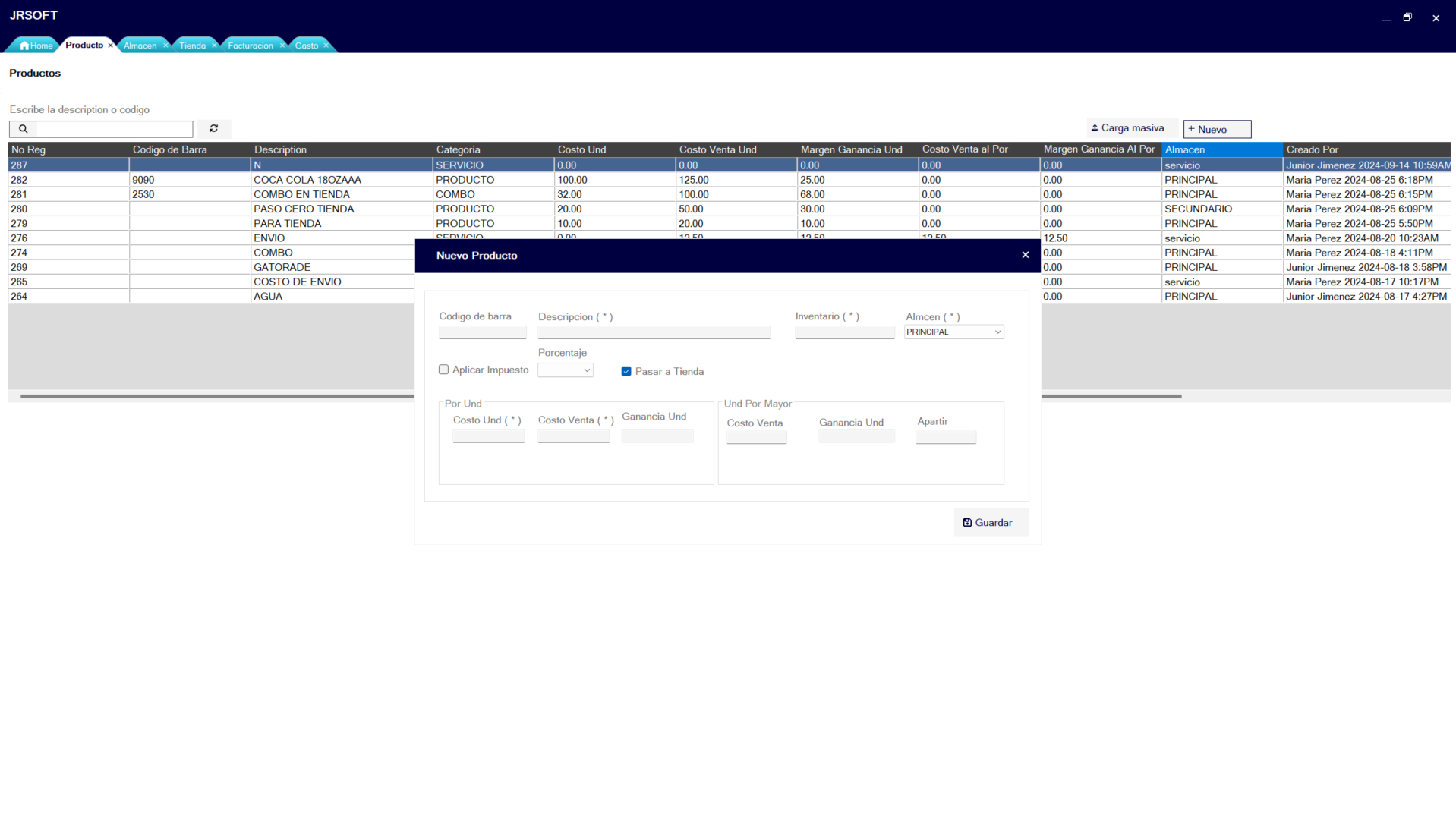 servicios profesionales - SISTEMA DE FACTURACION Y CONTROL DE INVENTARIO 2