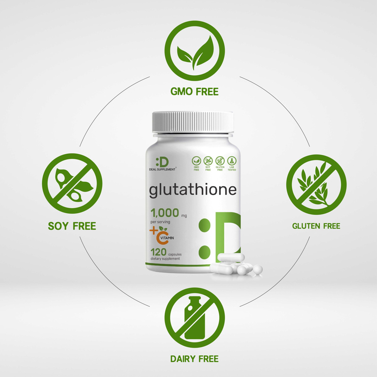 Salud y Equipamiento Médico - Glutation Reducido 1000mg 120u Deal Supplement 2