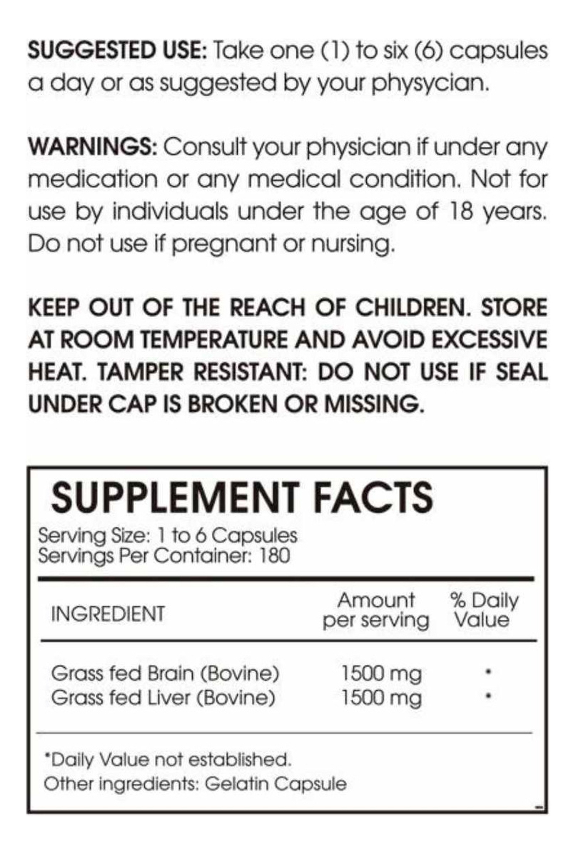 Salud y Equipamiento Médico - Brain 1500 Mg 180 Capsulas - Unida - Unidad A $3516 1