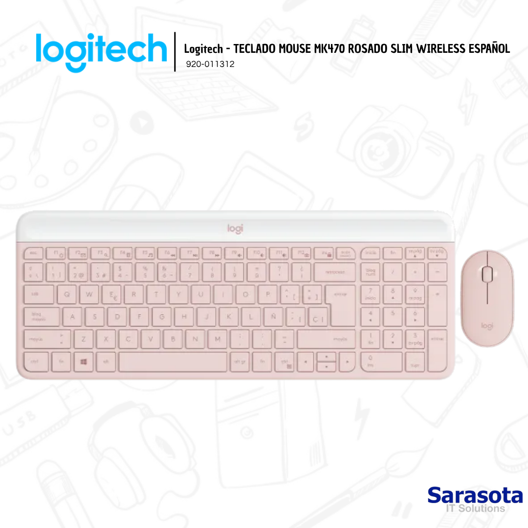 accesorios para electronica - Logitech - TECLADO MOUSE MK470 ROSADO SLIM WIRELES 0