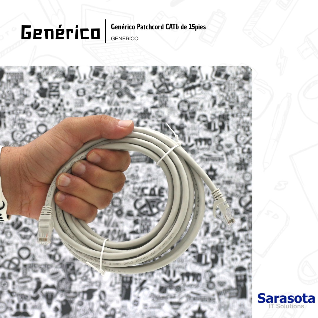 accesorios para electronica - Patch Cord RJ45 CAT6 de 15 pies 0
