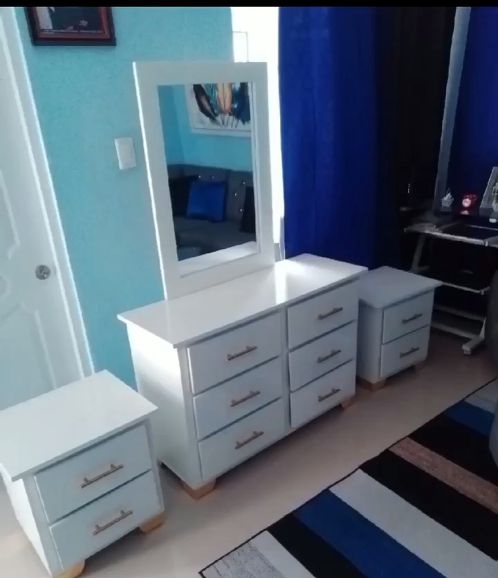 muebles y colchones - gavetero con mesita de noche  0