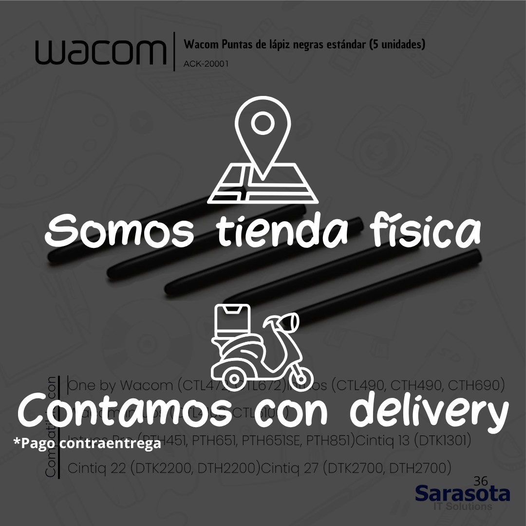 accesorios para electronica - Wacom Puntas para lápiz 5 unidades 2