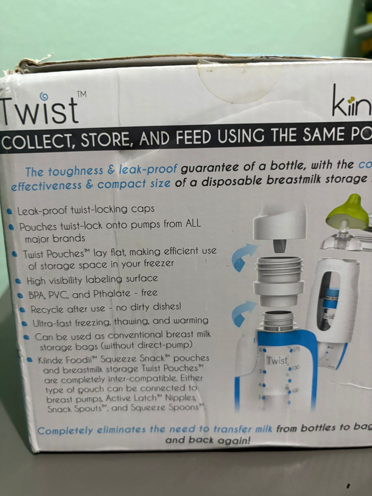 cuidado y nutricion - Bolsas Kiinde Twist 6 oz – 40 fundas nuevas  3