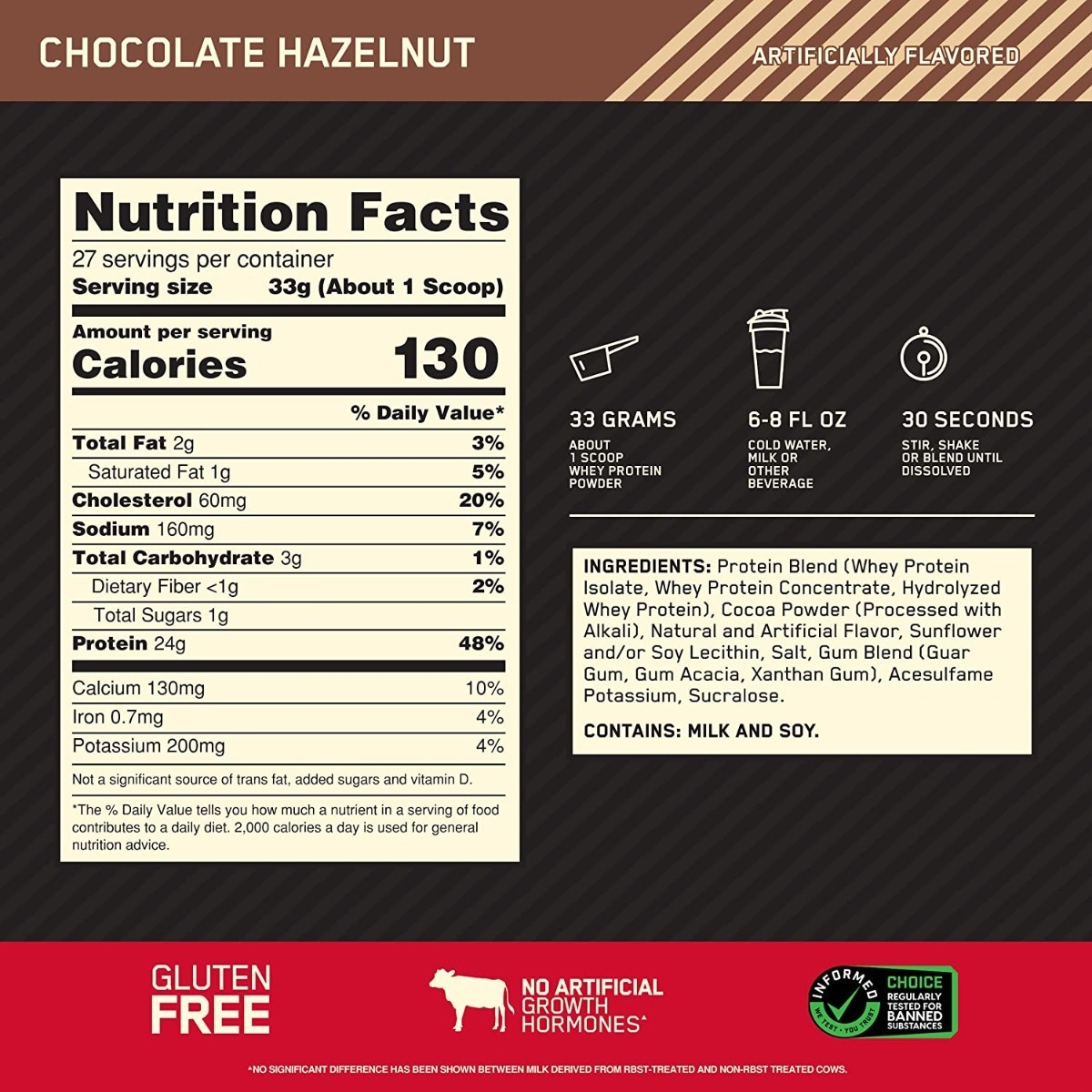 Salud y Equipamiento Médico - Proteina Whey Avellana 907g Opt 1