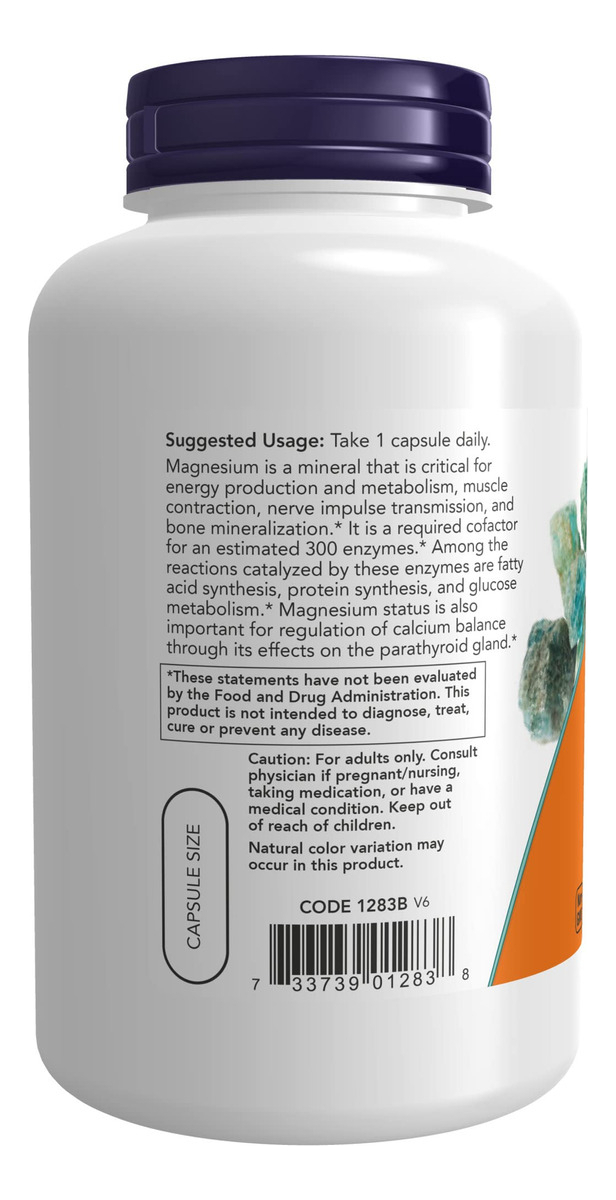 Salud y Equipamiento Médico - Now Suplementos Magnesio 400 Mg Funcion Enzimatica 2
