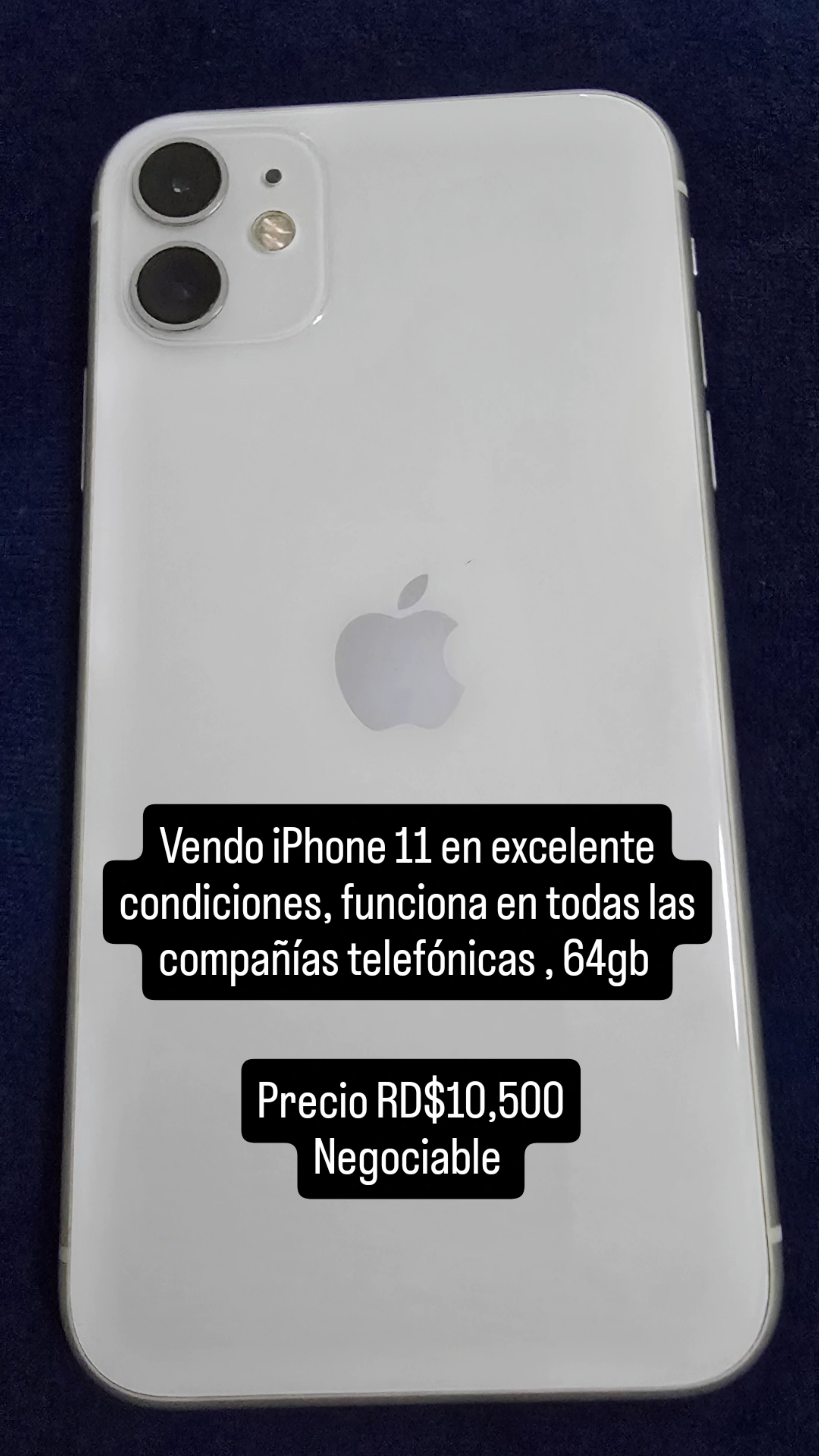 celulares y tabletas - iphone 11 en excelente condiciones, funciona en cualquier compañía  0