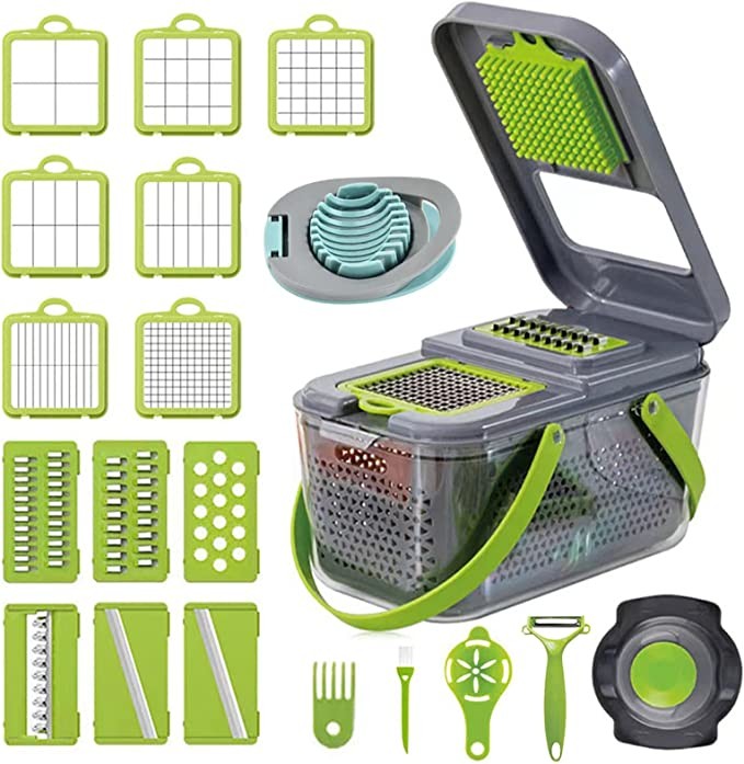 electrodomesticos - Cortadora de mandolina para cocina, multifuncional, picadora, veggie slicer 6