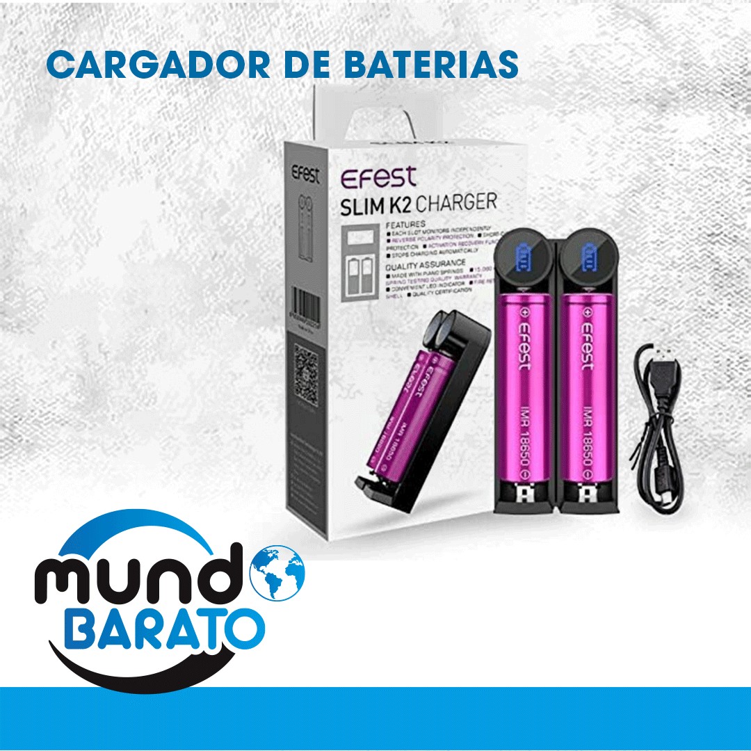 accesorios para electronica - Cargador para 2 Baterias Li-Ion USB para 18650/18350/16340/26650/14500 vaper 1