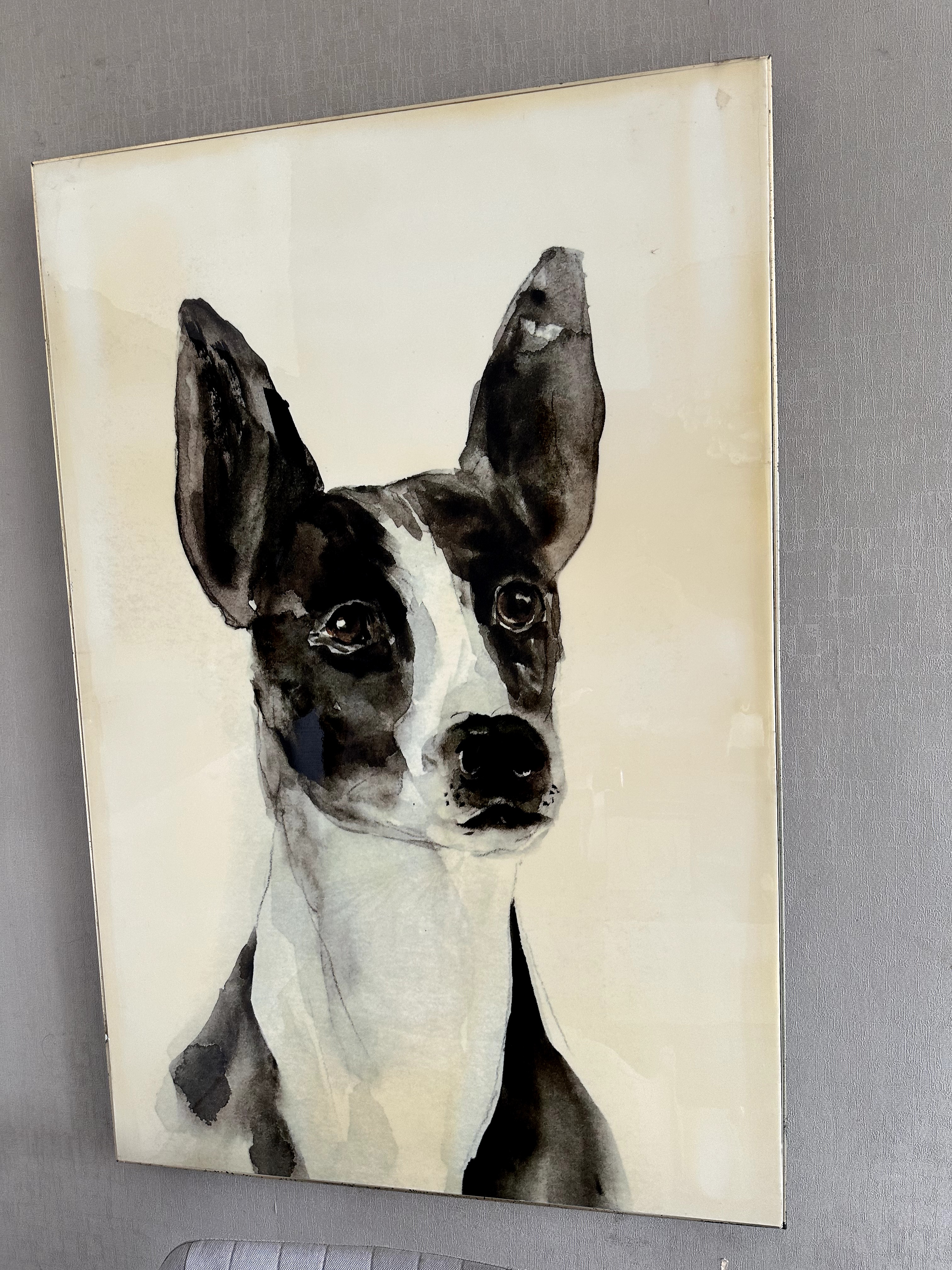 arte y antigüedades - Cuadro grande de cachorro 0