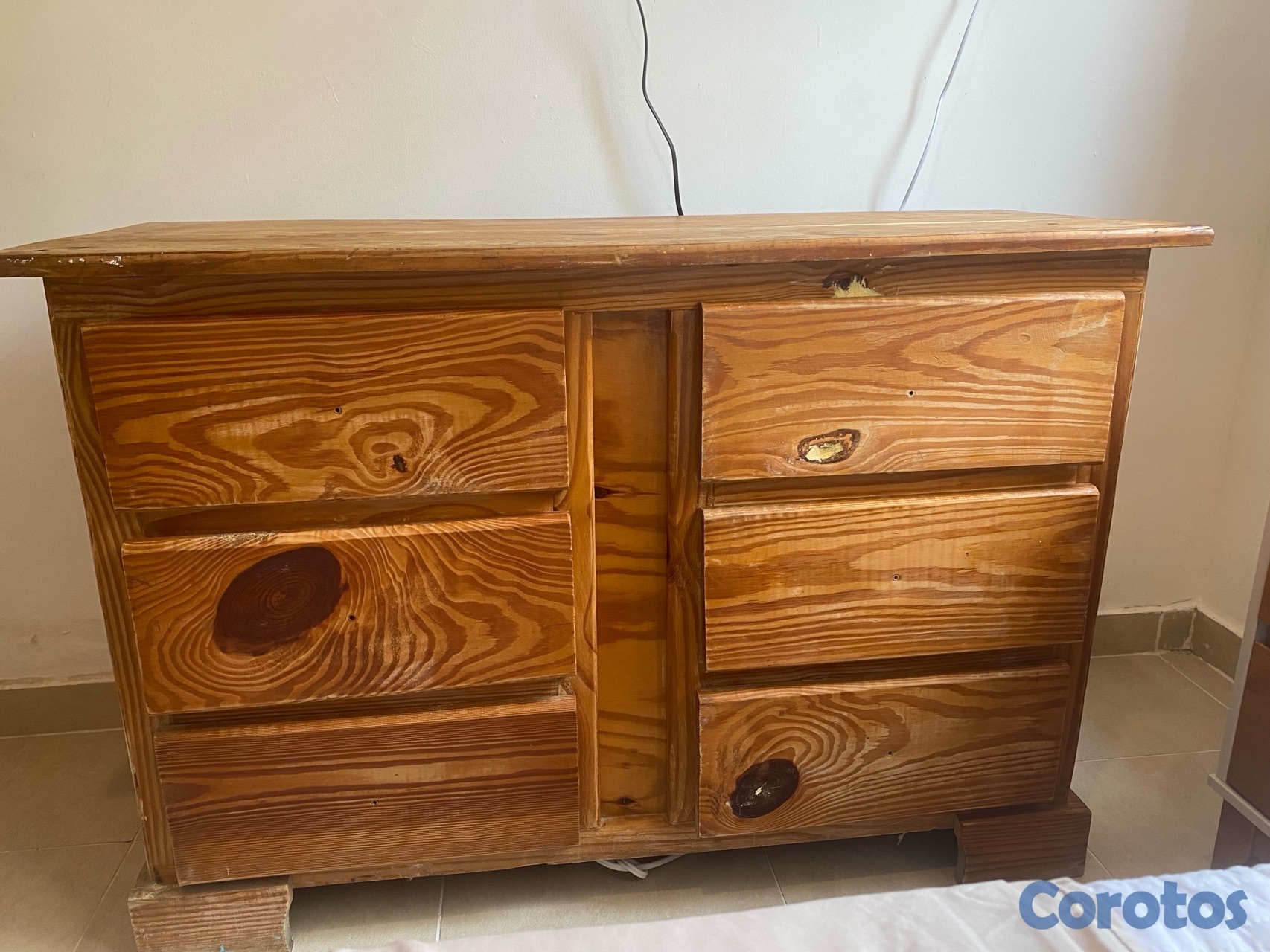 muebles y colchones - Mueble de pino estilo boho rústico – Aparador 6