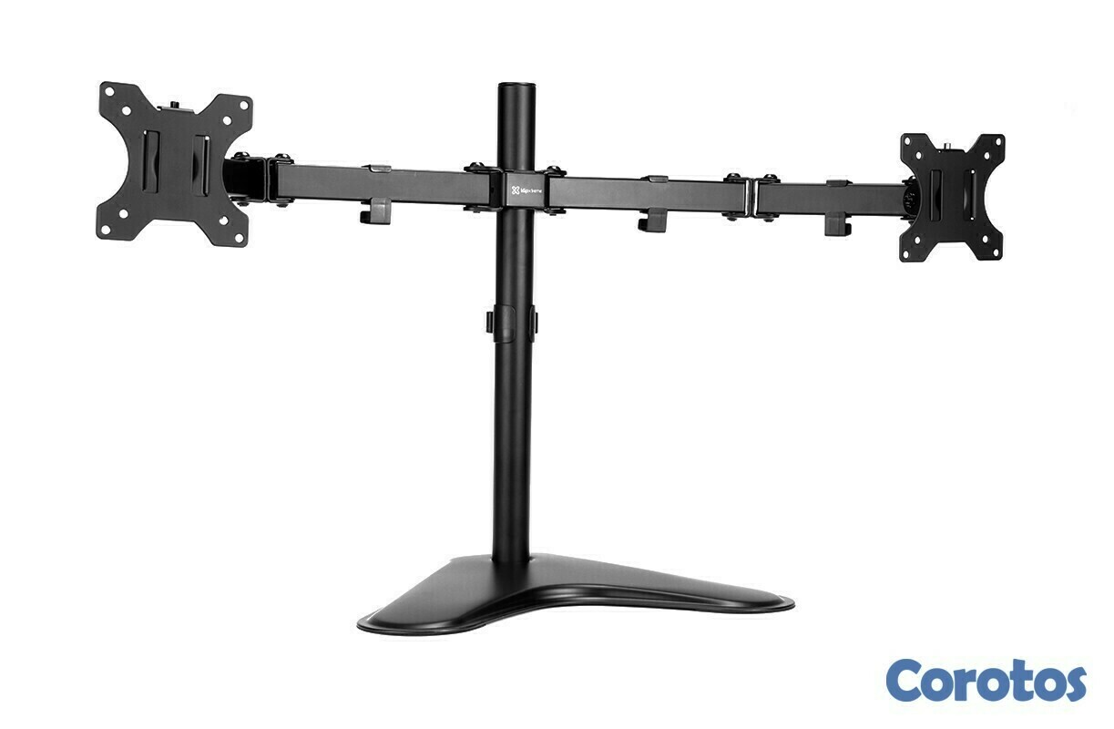 computadoras y laptops - SOPORTE PARA MONITOR KLIPX DOBLE, PARA DOS MONITORES, 13-32" INCLINACION DE 90 G