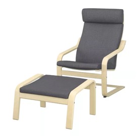 muebles y colchones - Sillon y reposapies IKEA POANG 0