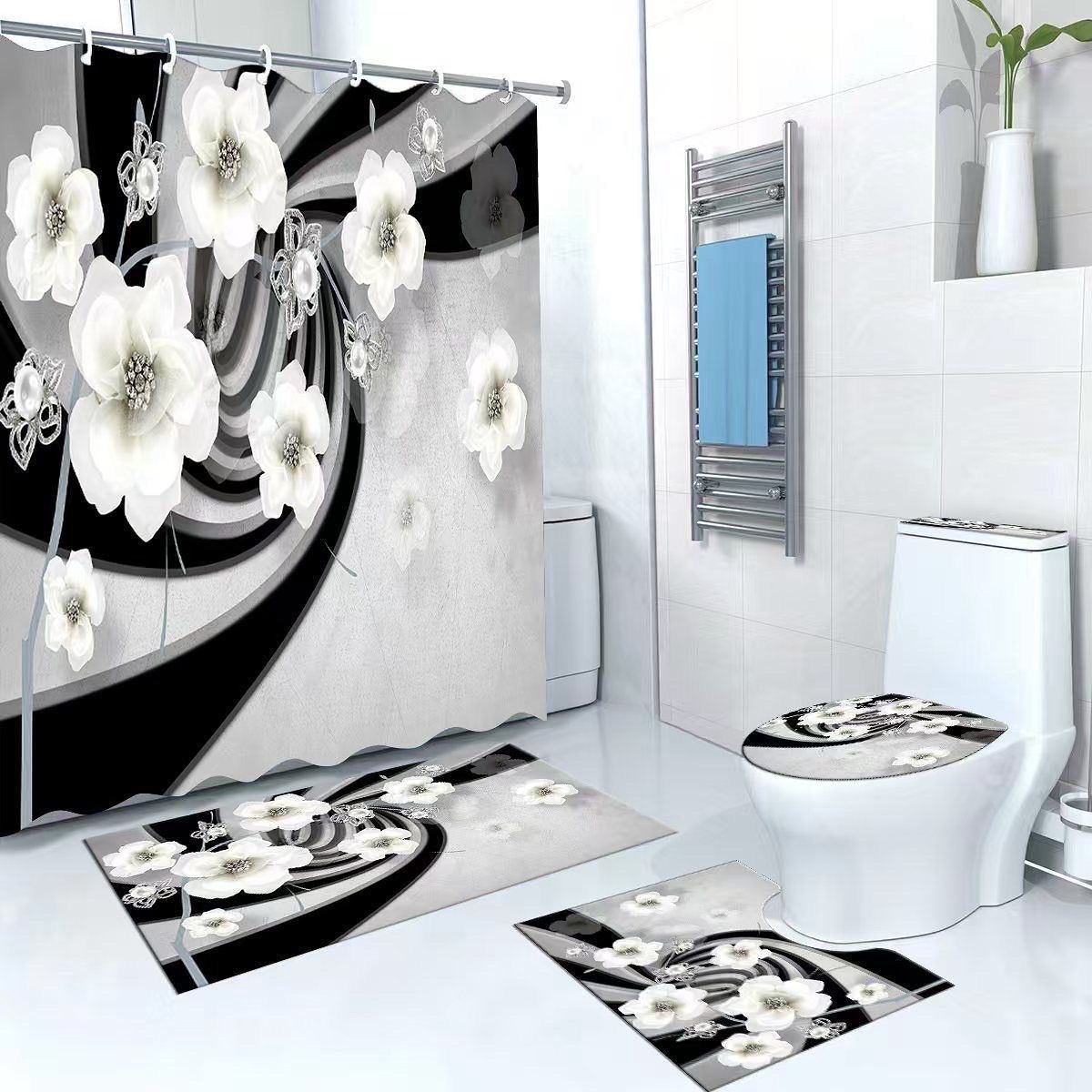 decoración y accesorios - alfombras de baño 5 piezas  5