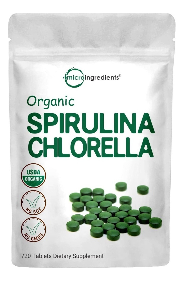 Salud y Equipamiento Médico - Chlorella Espirulina 3000 Mg Por Porcion 720 Tabletas