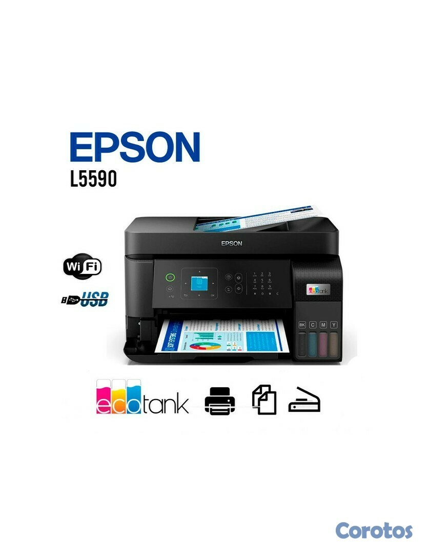 impresoras y scanners - multifuncional  Epson L5590 Ecotank Multifuncional Inalámbrica con WiFi Sistema  2