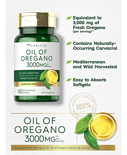 Salud y Equipamiento Médico - Aceite De Oregano -150 Capsulas De Gelatina Blanda 2