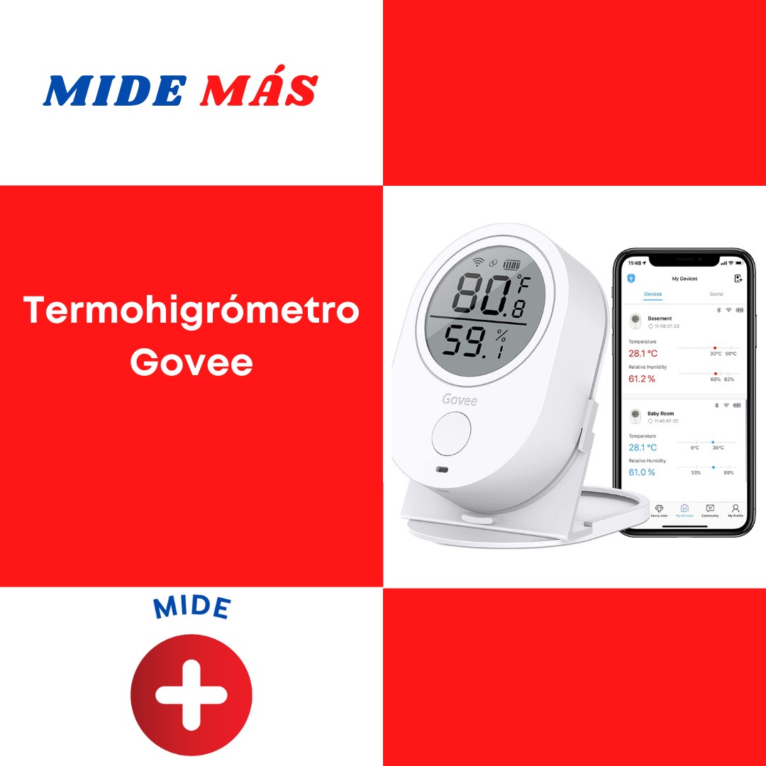 herramientas, jardines y exterior - Termómetro higrómetro(Termohigrómetro) WiFi, Govee 1