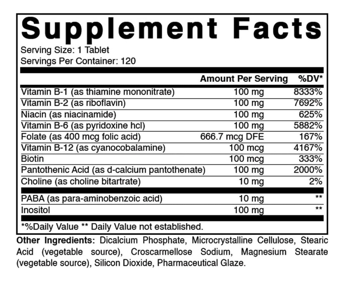 Salud y Equipamiento Médico - Complejo B 120tabs Best Natura - U - Unidad A $1639 1