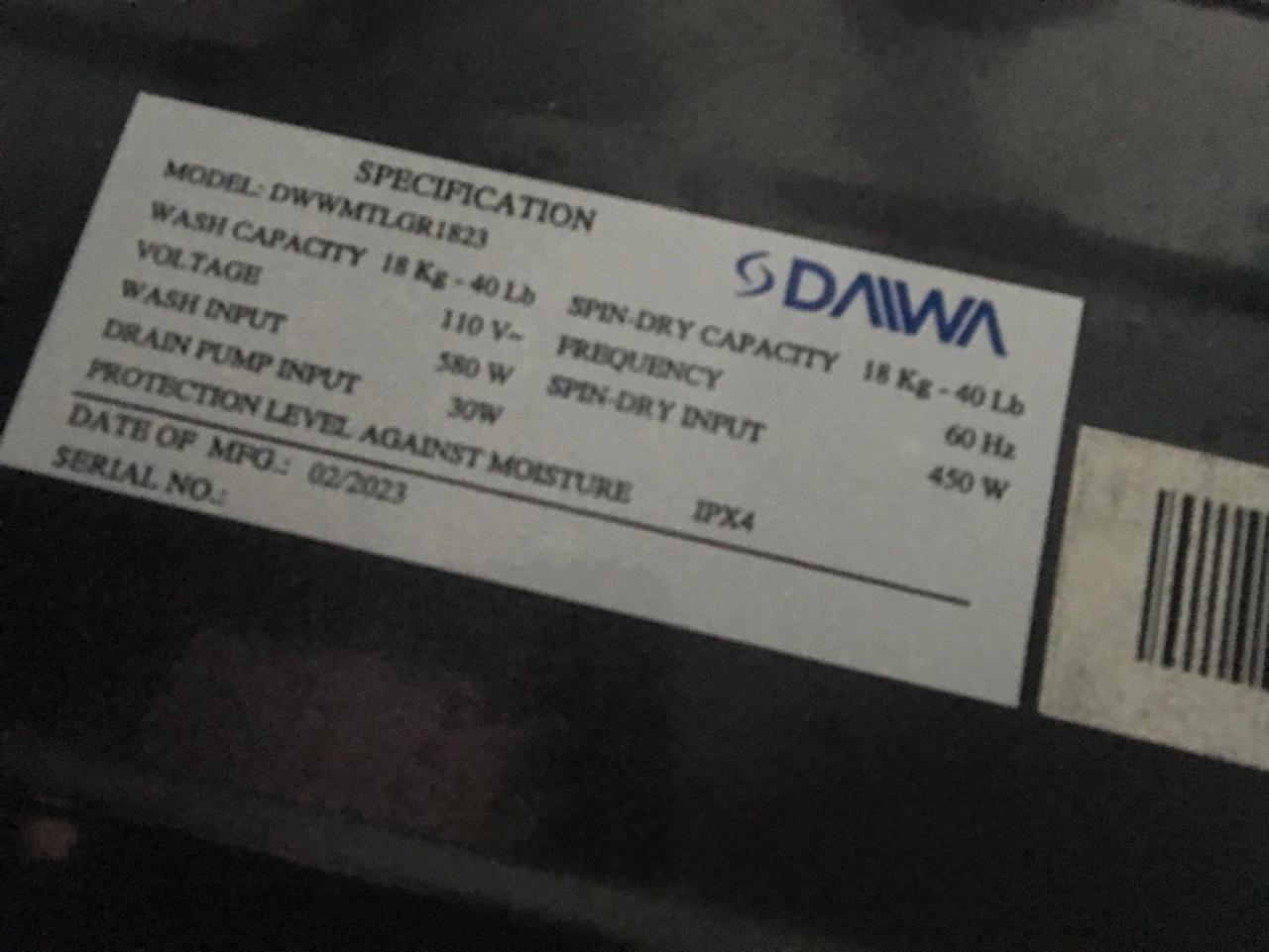 electrodomesticos - lavadora daiwa automática 40libras  4