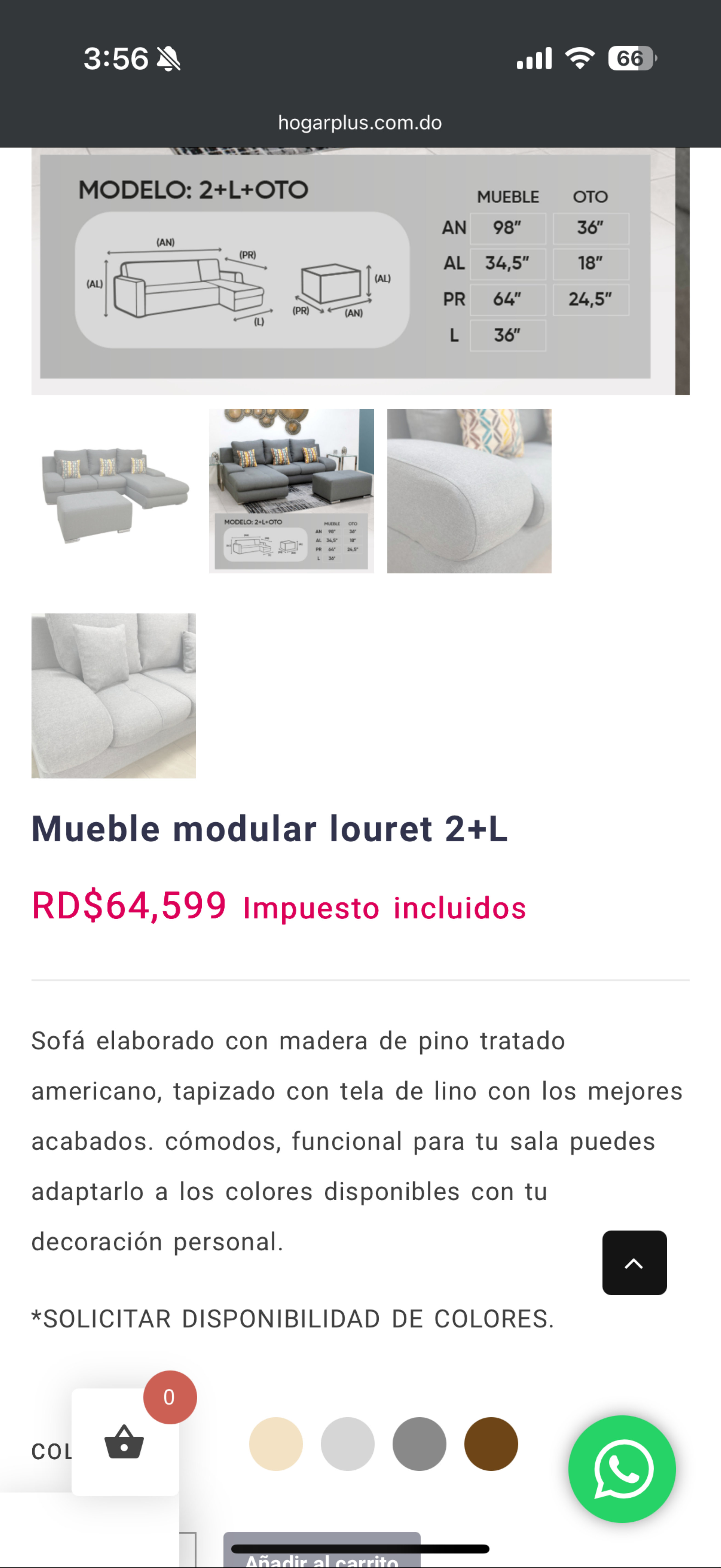 muebles y colchones - mueble 2 plazas + L 6