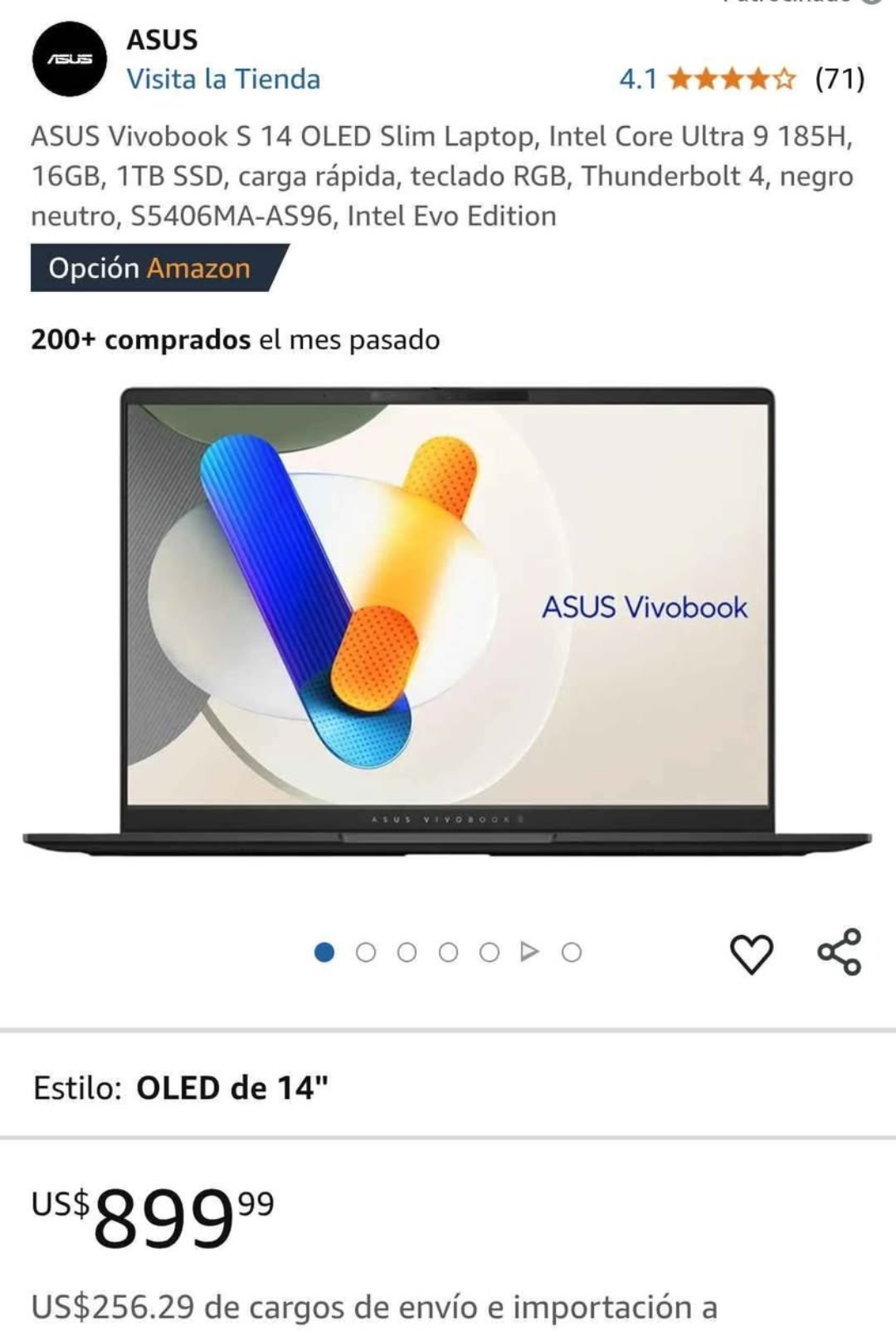 computadoras y laptops - Asus VivoBook S14 oled 2024 5