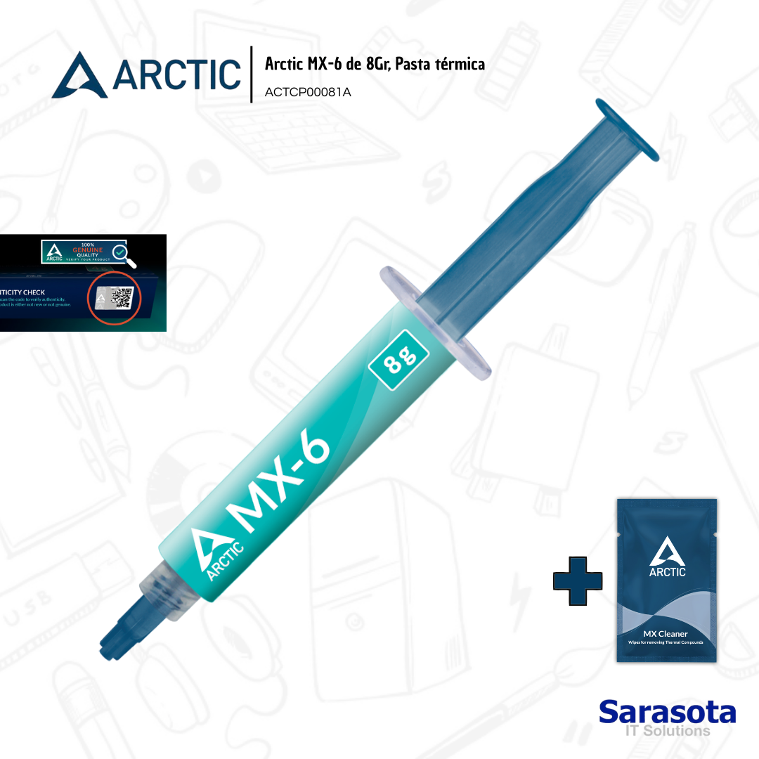 accesorios para electronica - Pasta térmica Arctic MX-6 de 8gr. mas regalo  0