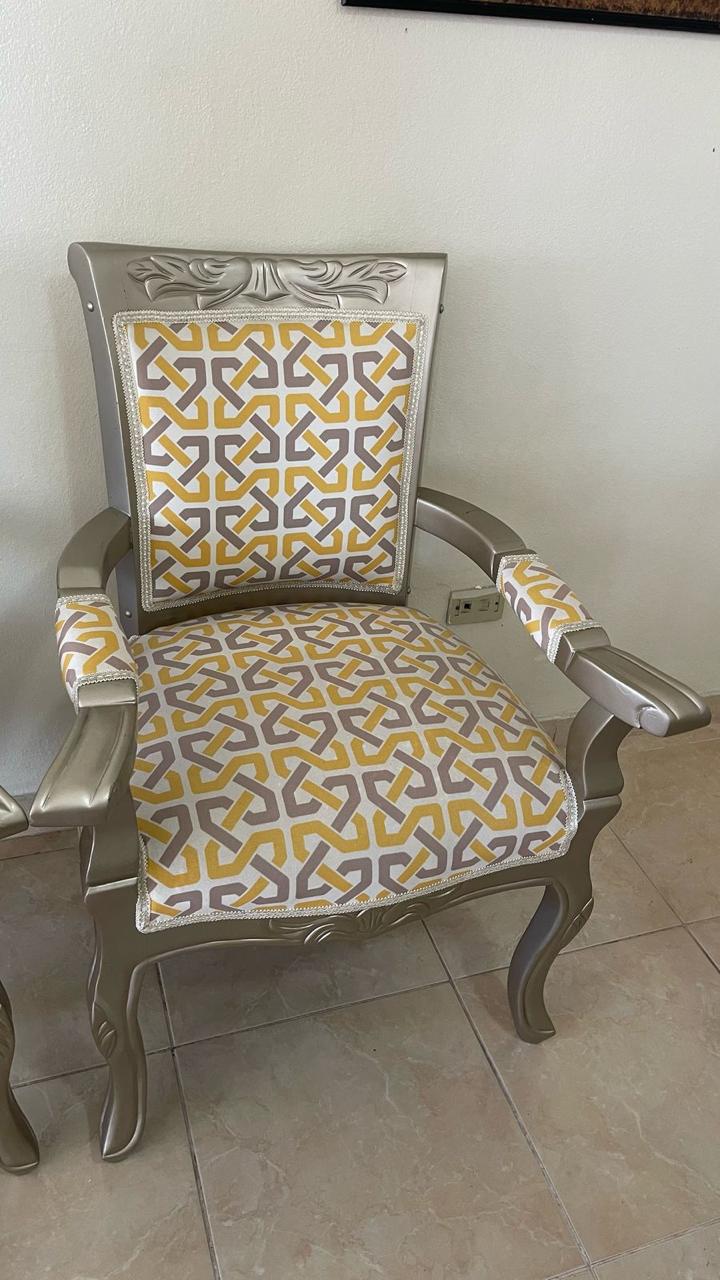 muebles y colchones - Butacas en andilova pintadas en dorado 2
