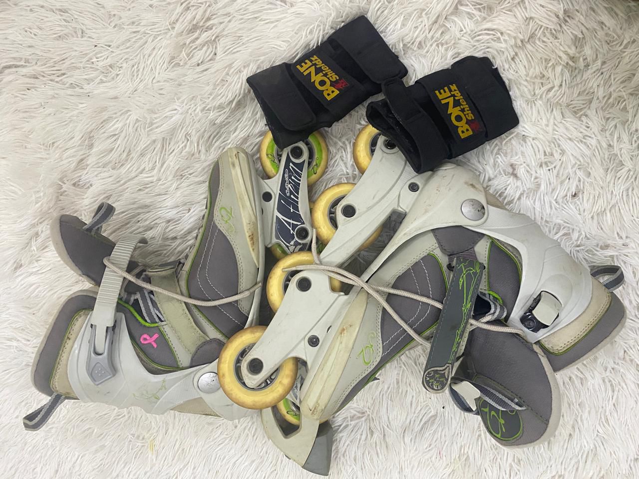 hobby y coleccion - K2 Athena W inline Rollerblades t-nine Breast Cancer Size US 10 EU 41.5 0