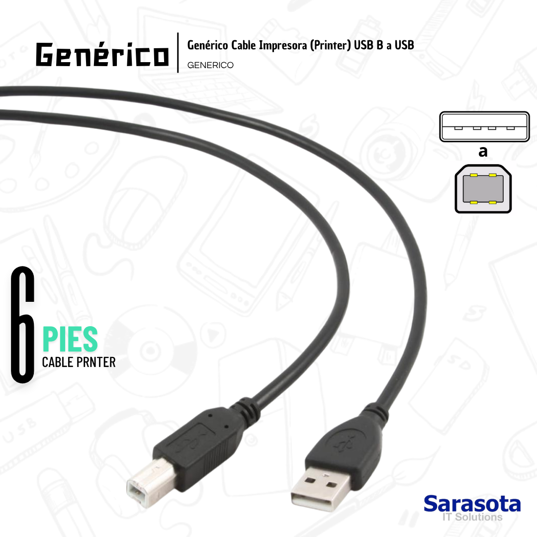 accesorios para electronica - Genérico Cable Impresora (Printer) USB B a USB 1