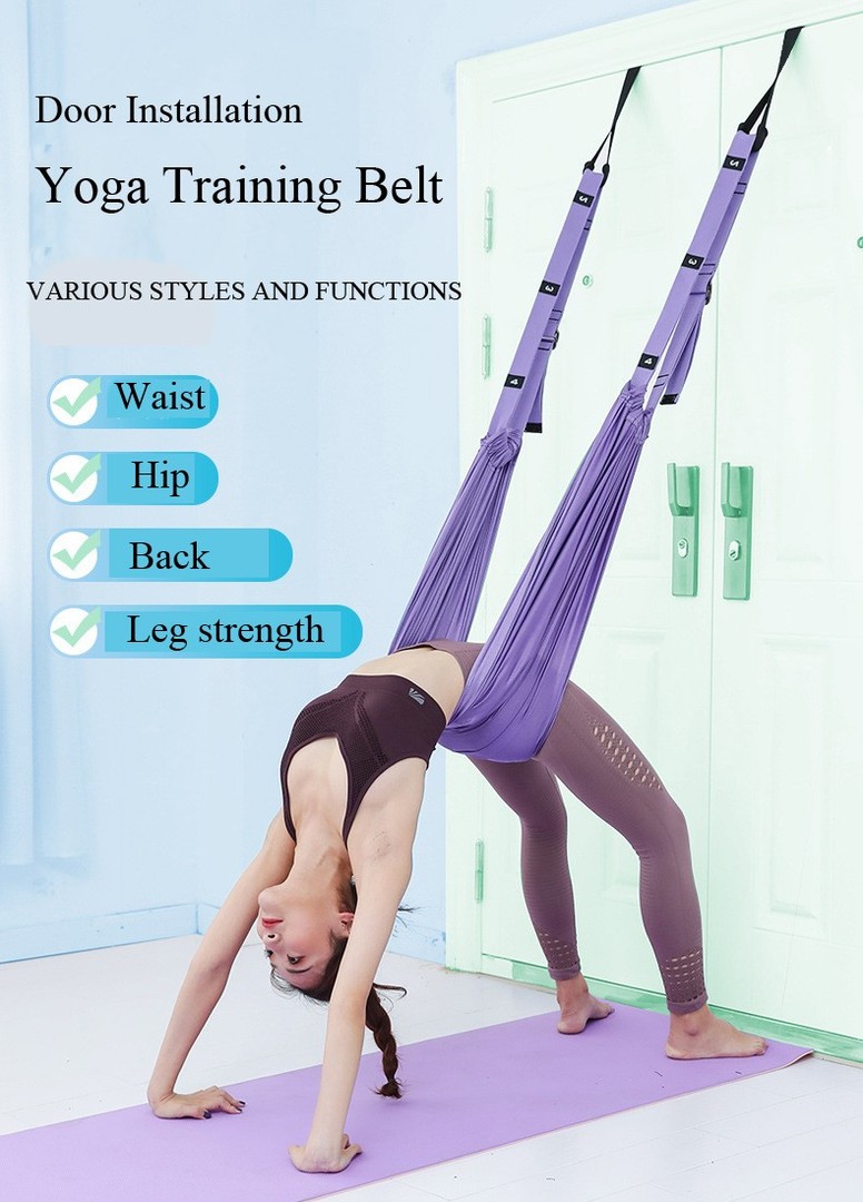 deportes - Correa de Yoga Aérea ajustable en la puerta, cuerda de Yoga, estiramiento HAMACA 2
