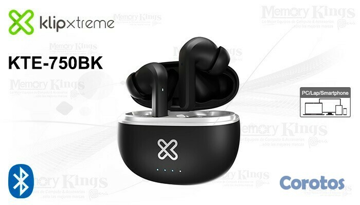 computadoras y laptops - AUDIFONO CON MICROFONO KLIPX EDGEBUDS PRO, BLUETOOTH 5.0, 6.5 HORAS DE REPRODUCC 1