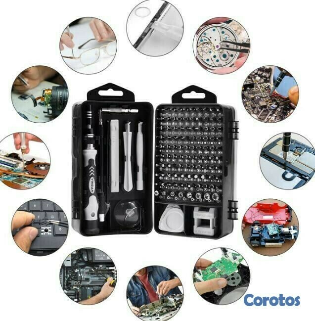 herramientas, jardines y exterior - Kit juego de destornilladores de precision 115 en 1 bisutime 3