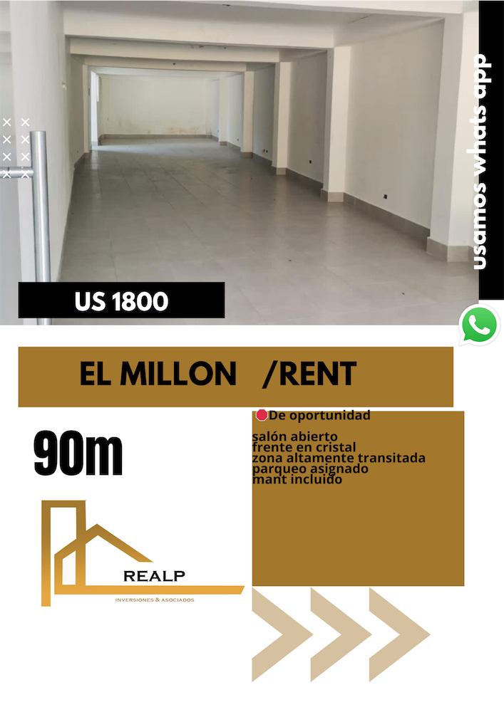 oficinas y locales comerciales - Local céntrico y comercial en el millon 0