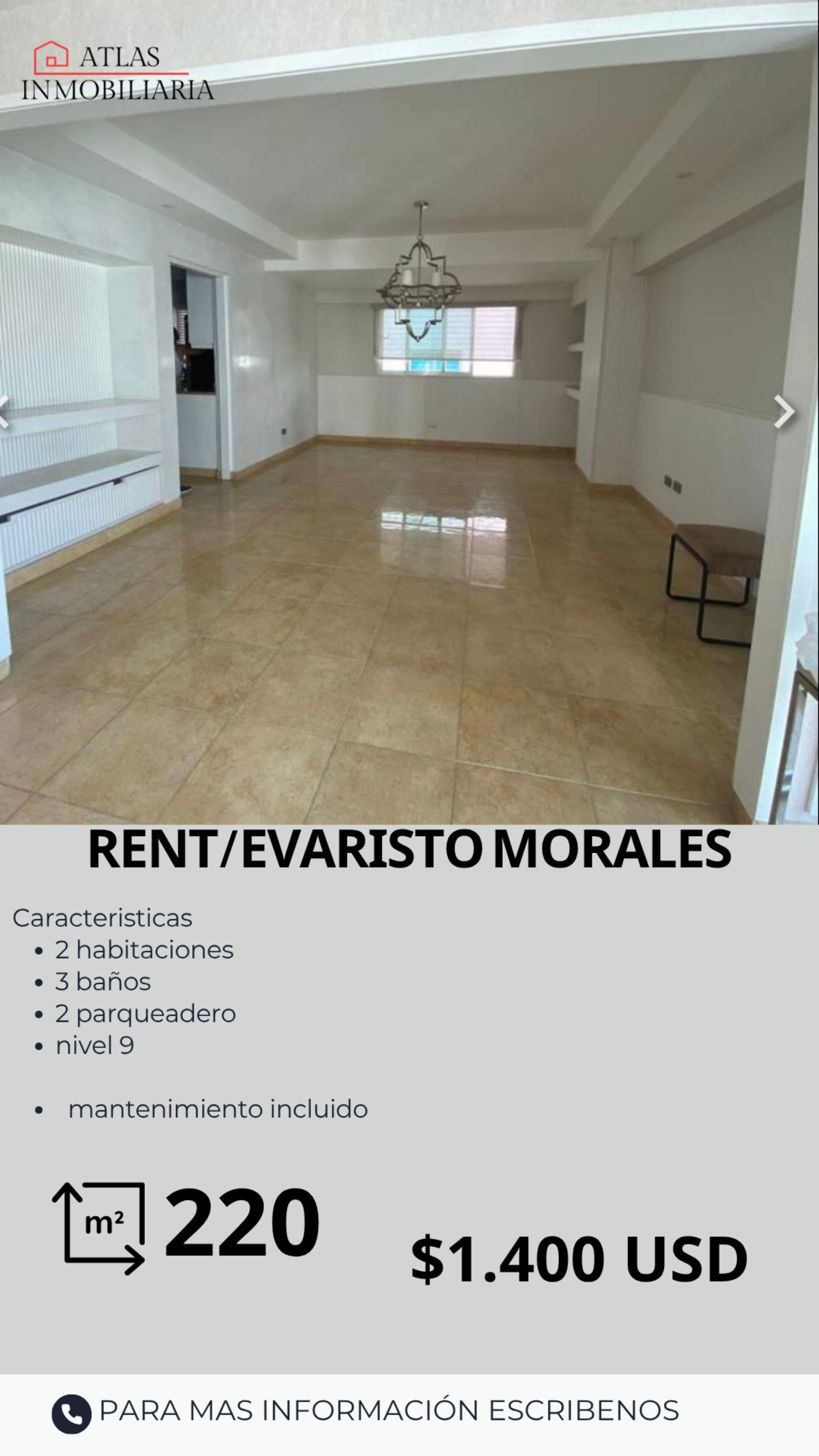 apartamentos - apartamento en alquiler- Evaristo Morales  0