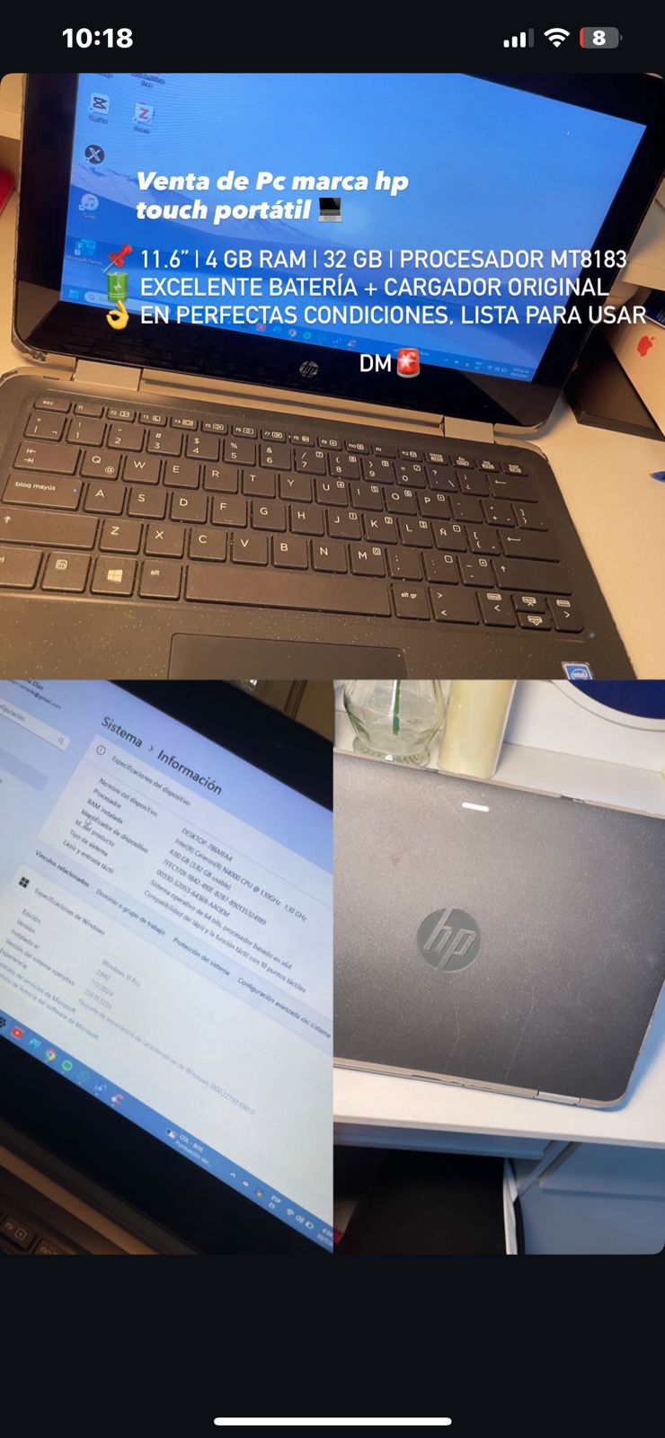 computadoras y laptops - 💻 VENDO HP Chromebook x360 11 G3 PRECIO NEGOCIABLE  8