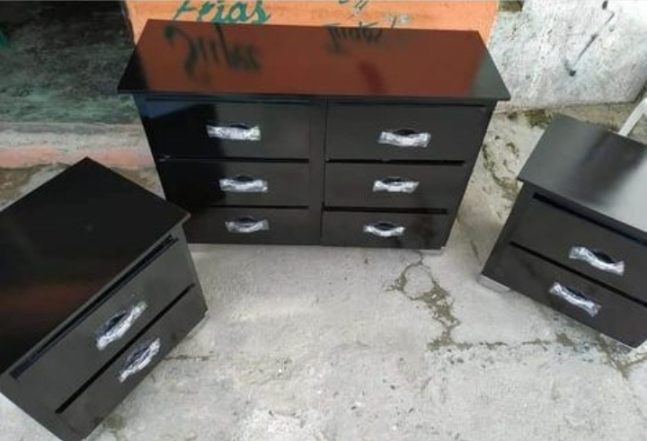 muebles y colchones - gavetero con mesita de noche  4