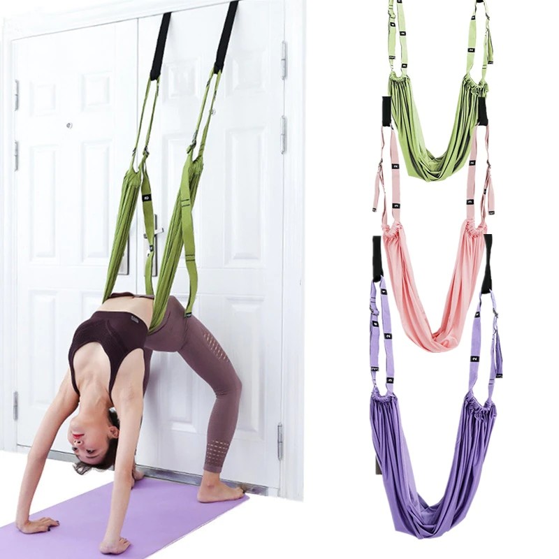 deportes - Correa de Yoga Aérea ajustable en la puerta, cuerda de Yoga, estiramiento HAMACA 3