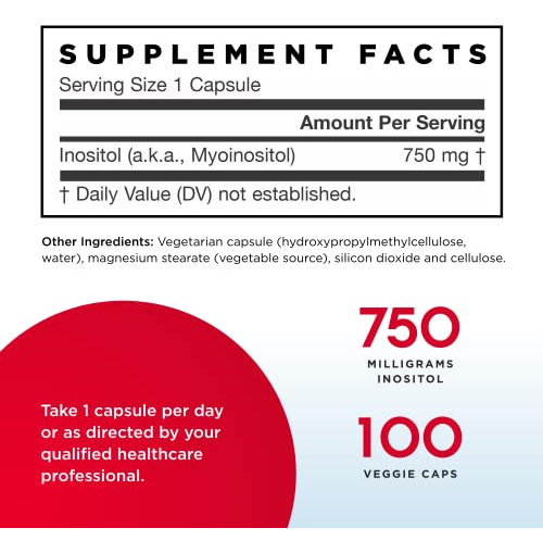 Salud y Equipamiento Médico - Inositol 750 Mg Jarrow Formulas Apoyo Del Higado 100 Caps 1