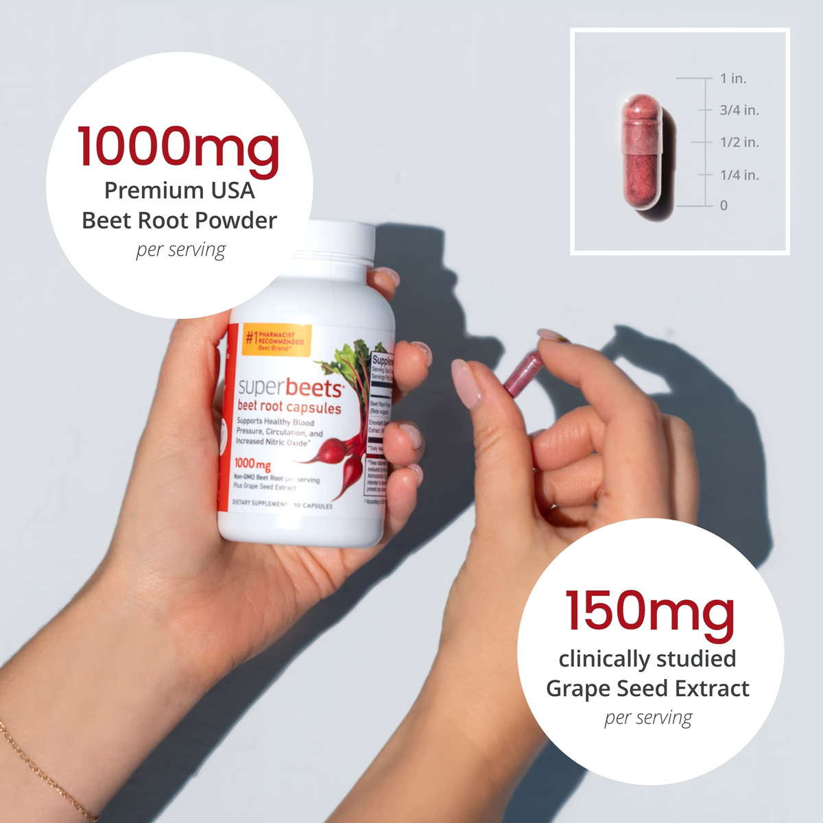 Salud y Equipamiento Médico - Humann Superbeets Capsulas De Raiz De Remolacha 90 Unidades 2