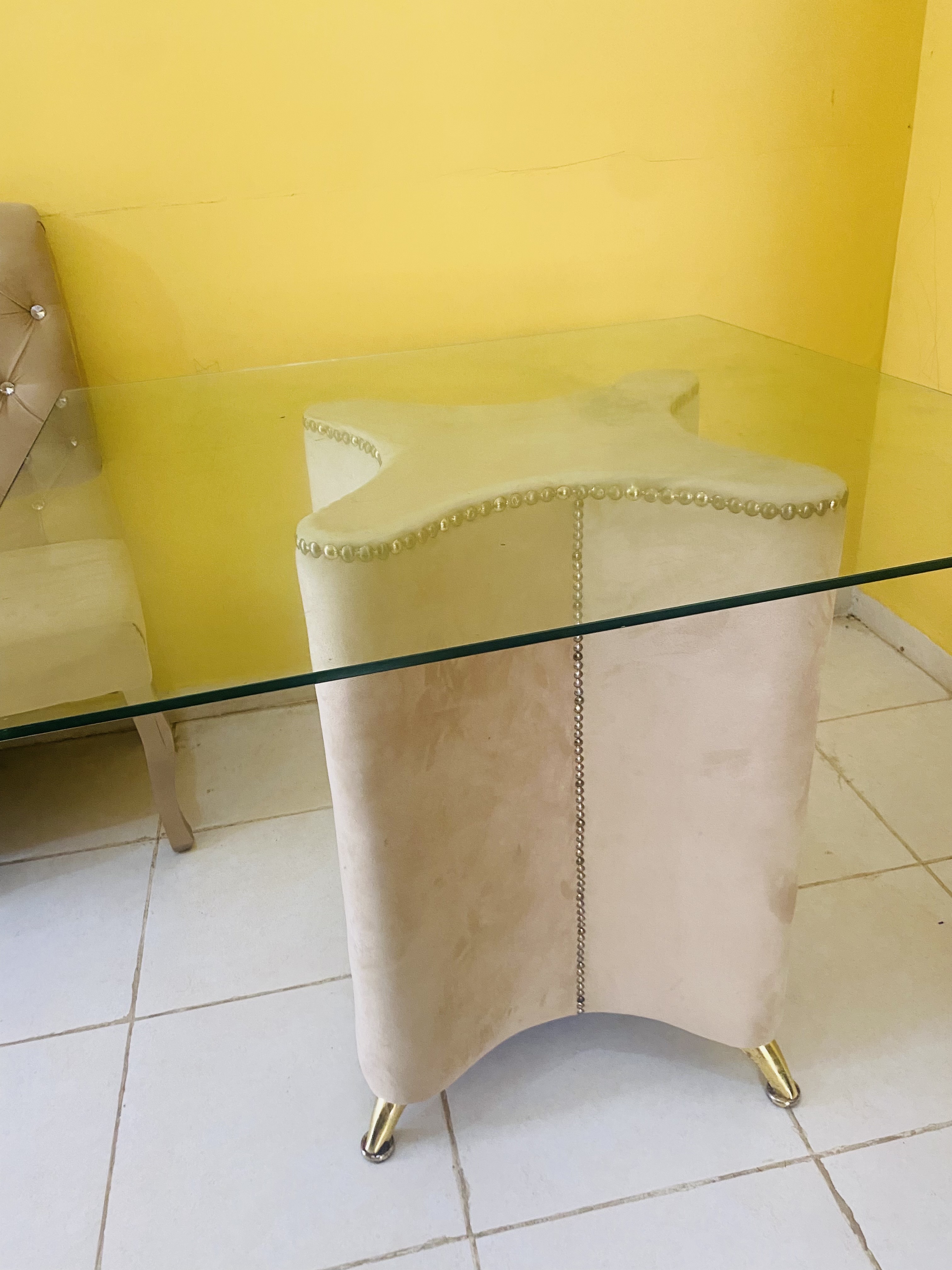 muebles y colchones - comedor de 4 sillas crema  7