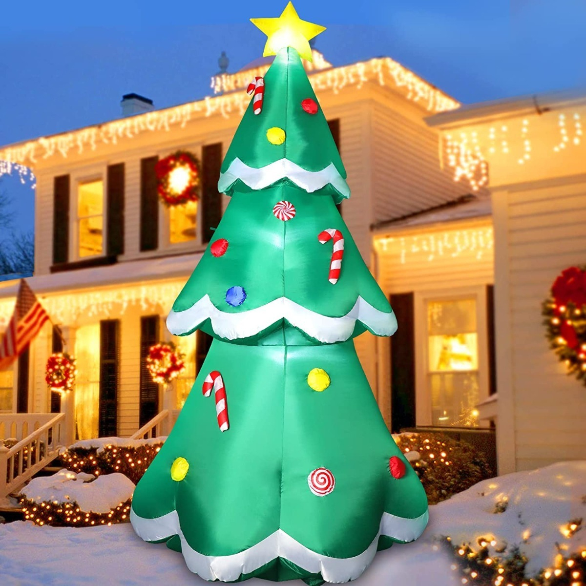Salud y Equipamiento Médico - Inflable Arbol De Navidad De 7 Pies Luces Led Funfanso. 1