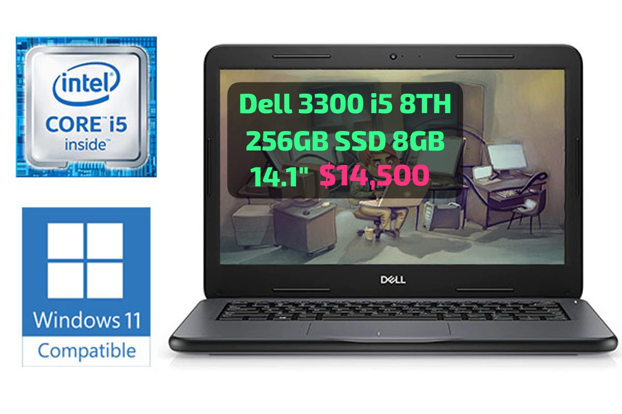 computadoras y laptops - DELL LATITUDE 3300 14 PG i5 8TH GEN 256GB SSD 8GB  0