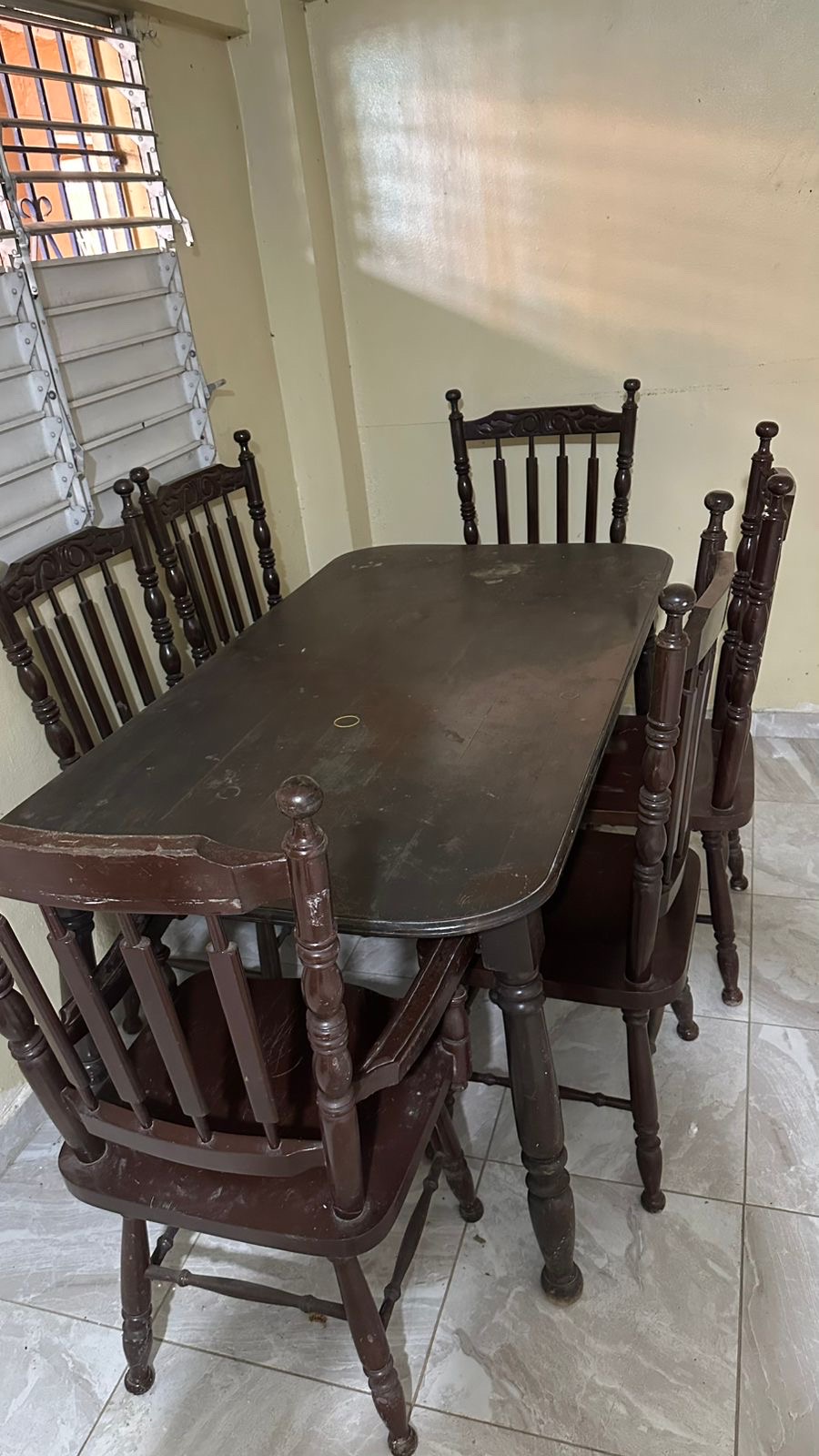 muebles y colchones - COMEDOR EN CAOBA 6 sillas  1