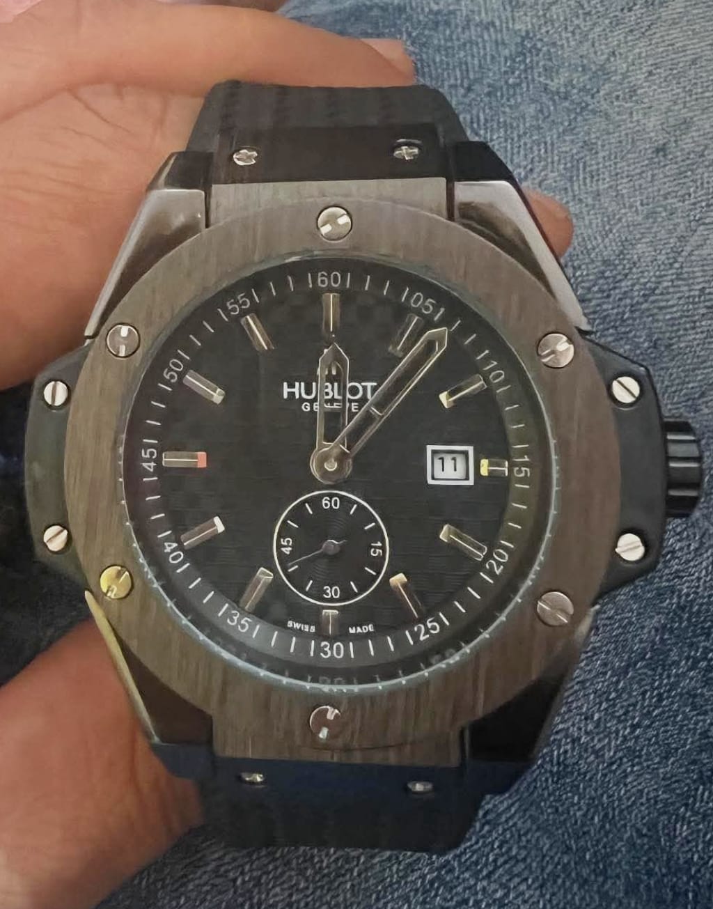 joyas, relojes y accesorios - Reloj Hublot Big Bang cuarzo Pulsera silicona ajus 0
