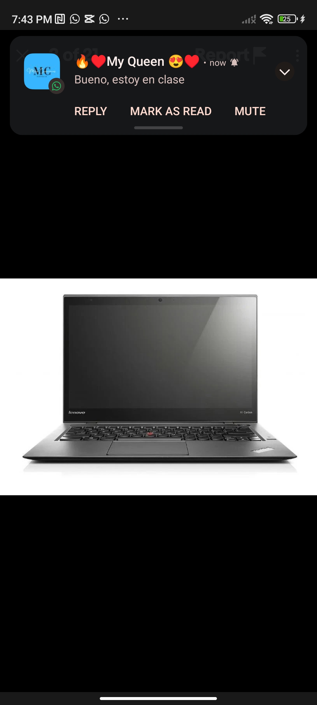 computadoras y laptops - Lenovo Thinkpad X1 Carbon Laptop i5 8GB Ram 256GB 3
