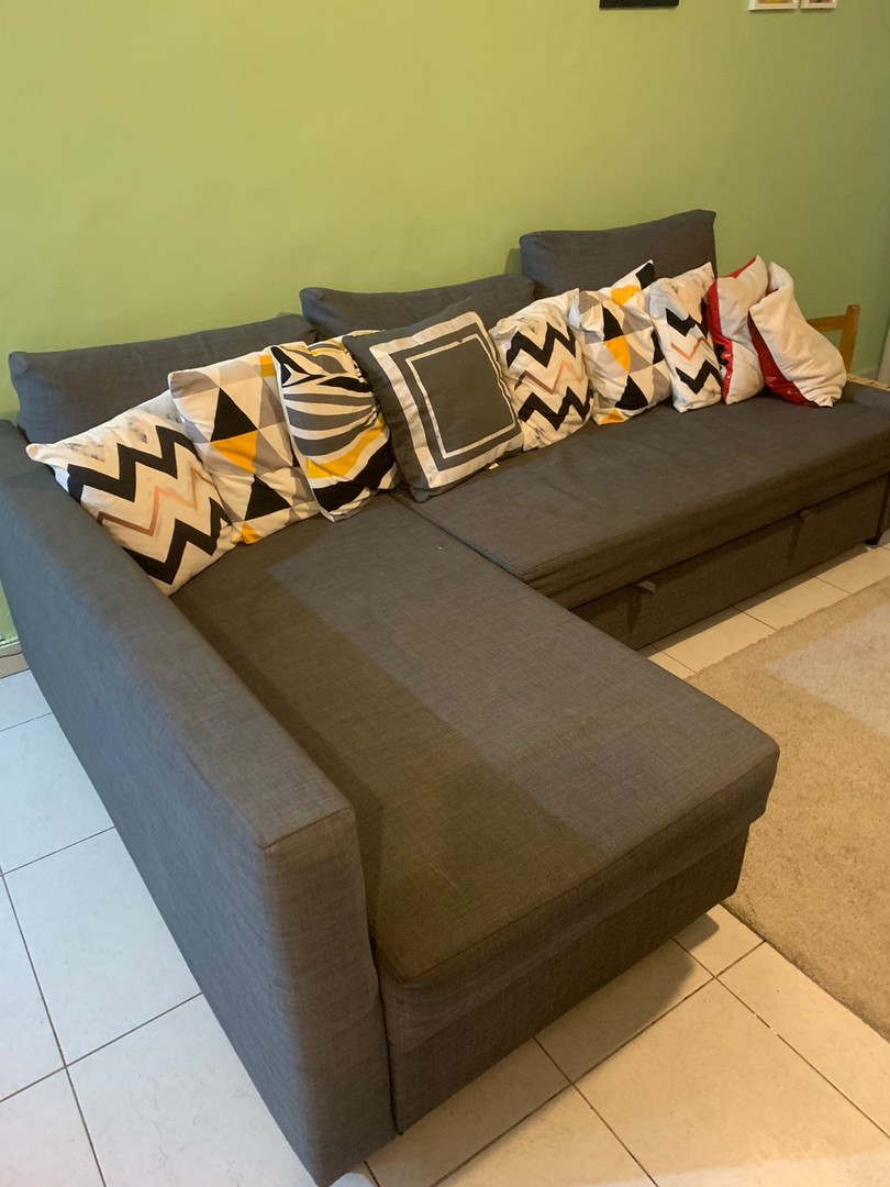 muebles y colchones - Sofá cama 3 plazas Skiftebo gris oscuro IKEA REMATE RD$ 38,500
