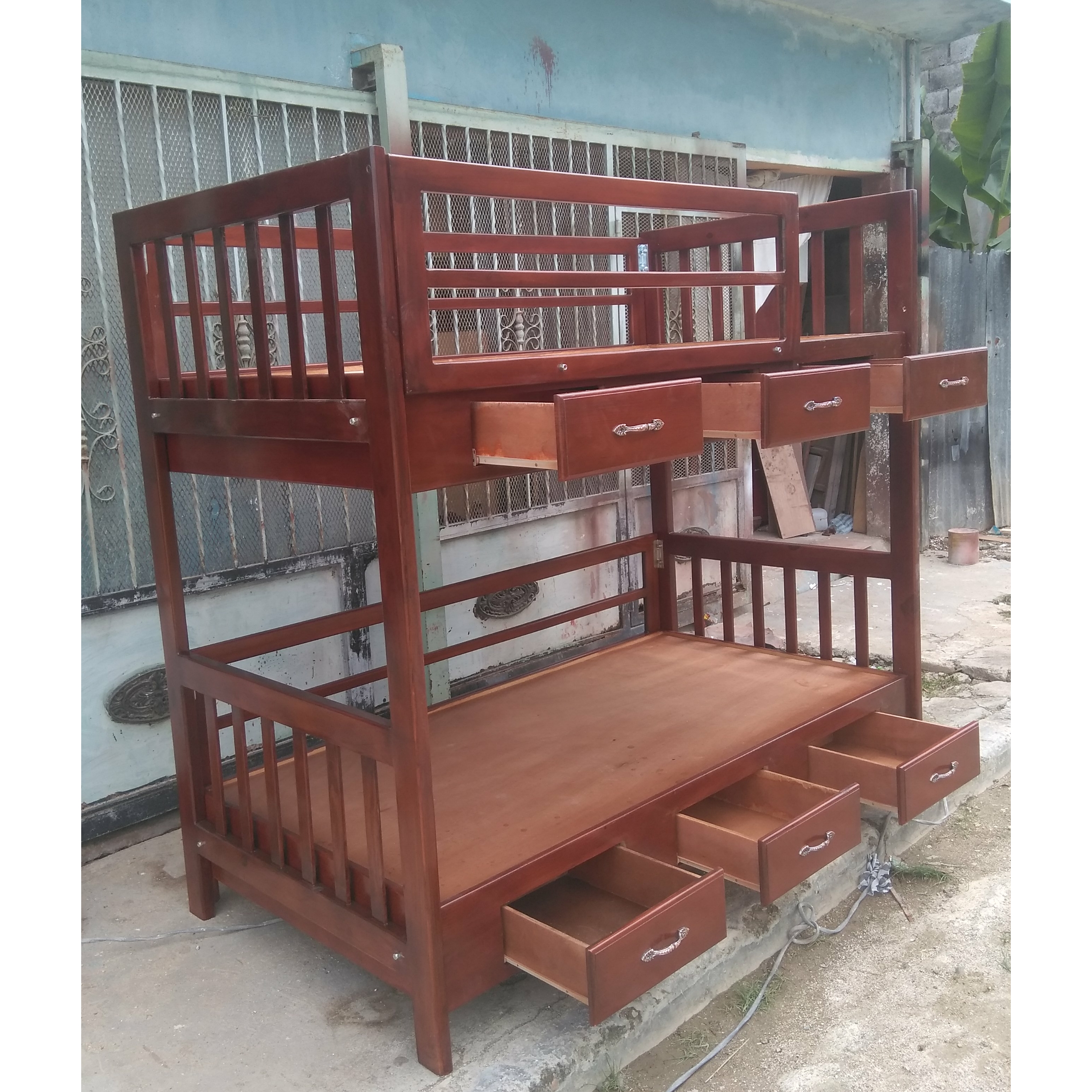 muebles y colchones - Camarote en madera con gavetas  1